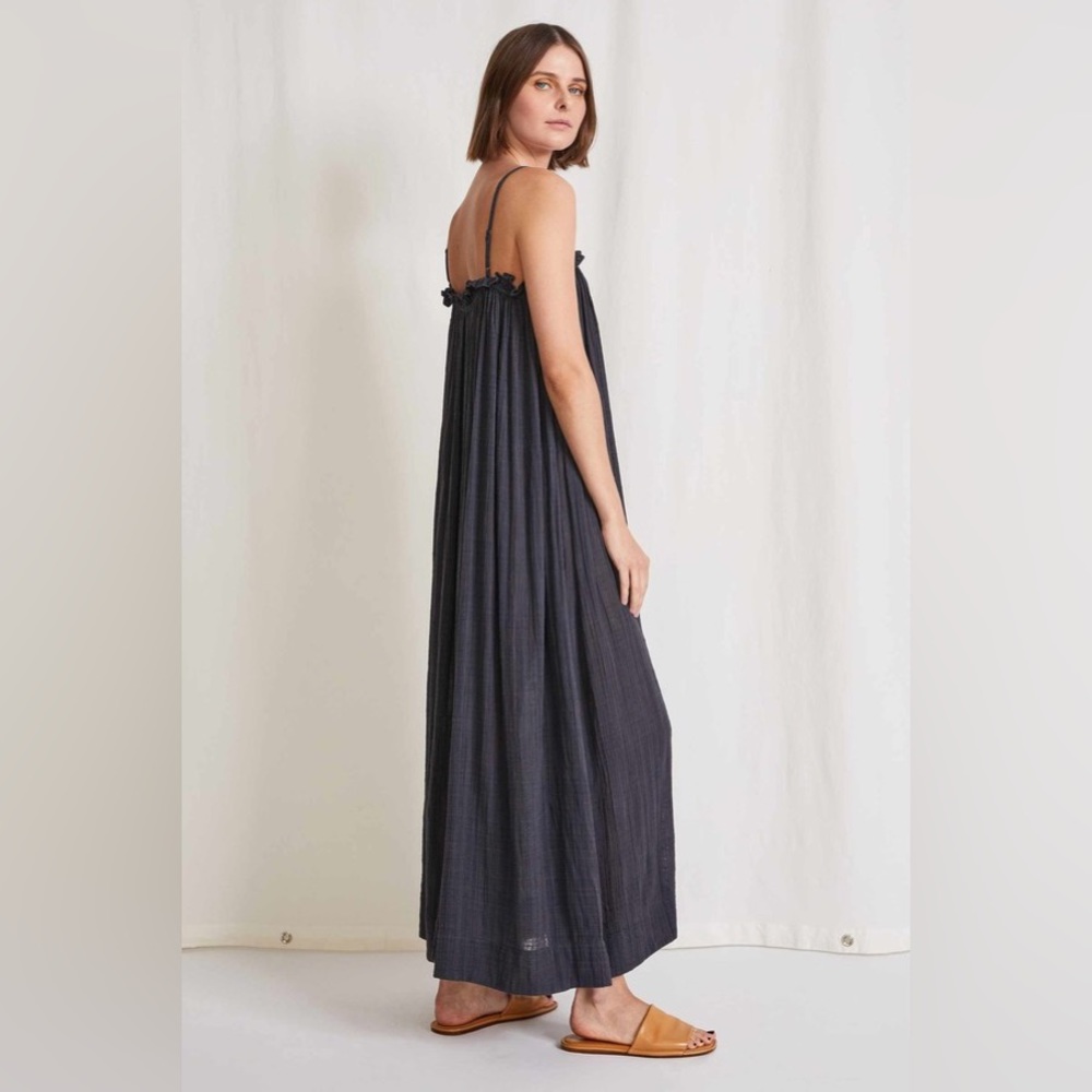 Apiece Apart Pina Spaghetti Maxi Dress in Charcoal Size M
